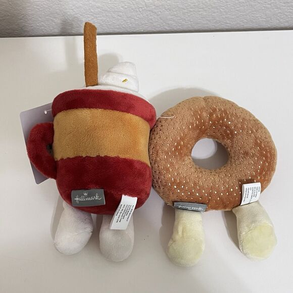 Hallmark Better Together Doughnut and Latte Magnetic Plush Pair Set w/ TAG - Picture 6 of 7